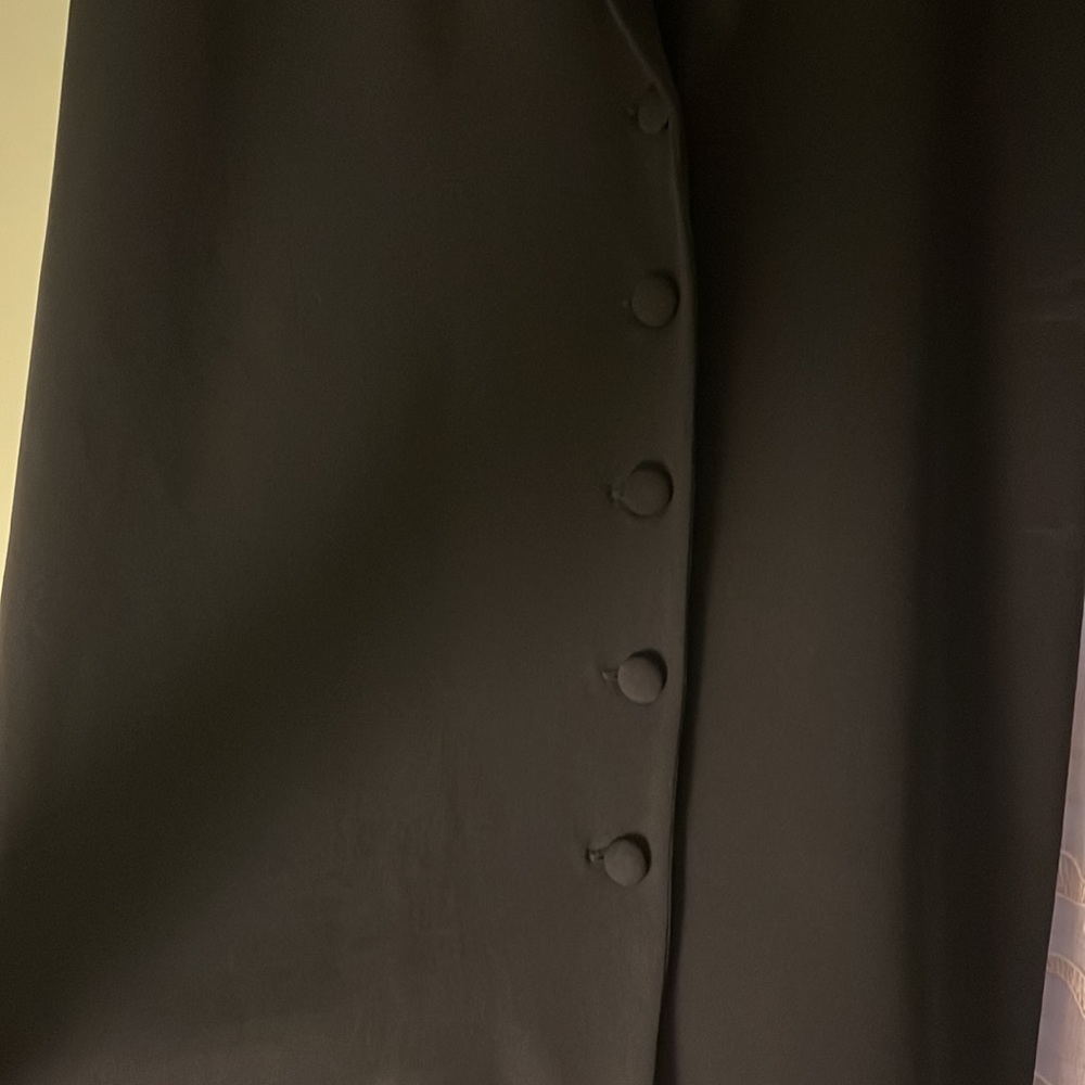 Zara Mini Black Collared Button Down Shift Dress - image 3